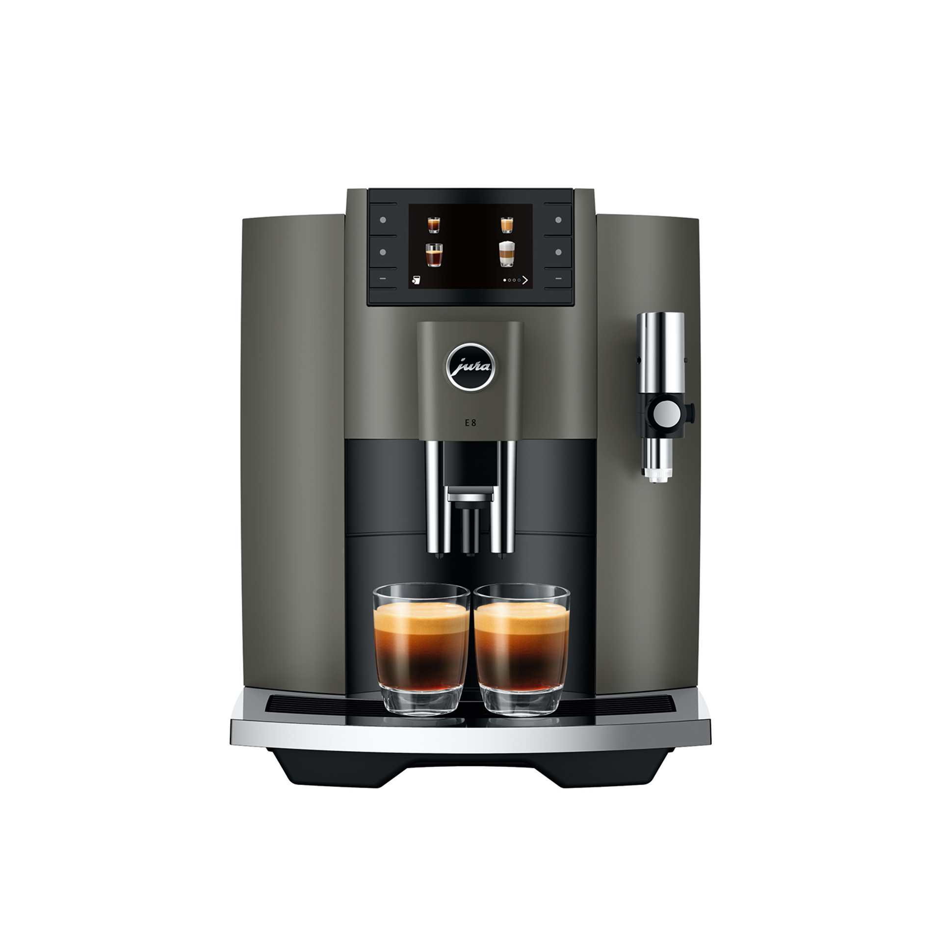 Jura E8 Dark Inox - Kaffeemaschinen von Froschkönig | Kaffeevollautomaten